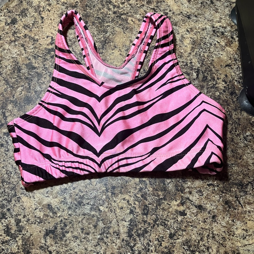pink with black zebra stripes